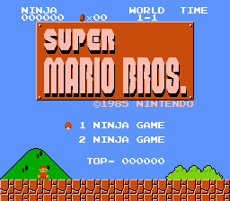 Super Mario Bros - Ninja Insanity Title Screen